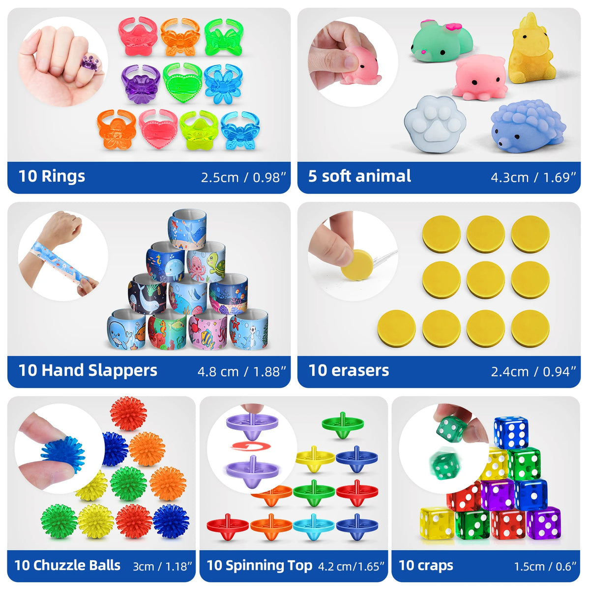 250pcs,Classroom Treasure Box Prizes Kids Birthday Party Favors Goody Bag Fillers Kid Carnival Prizes Box Toys Assortment Treasure Chest Toys Assorted Pinata Filler