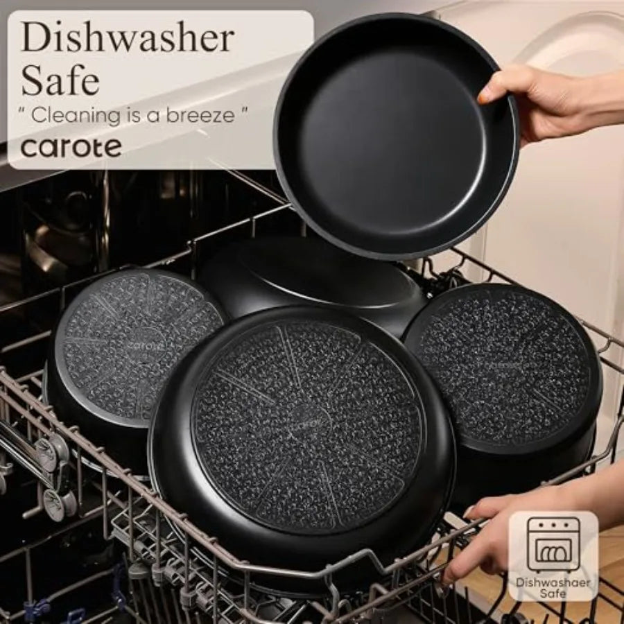 Pots and Pans Non Stick, Cookware Sets Detachable Handle, Induction Kitchen Pots and Pans, NonStick Cooking Set, Oven/Dishwashe