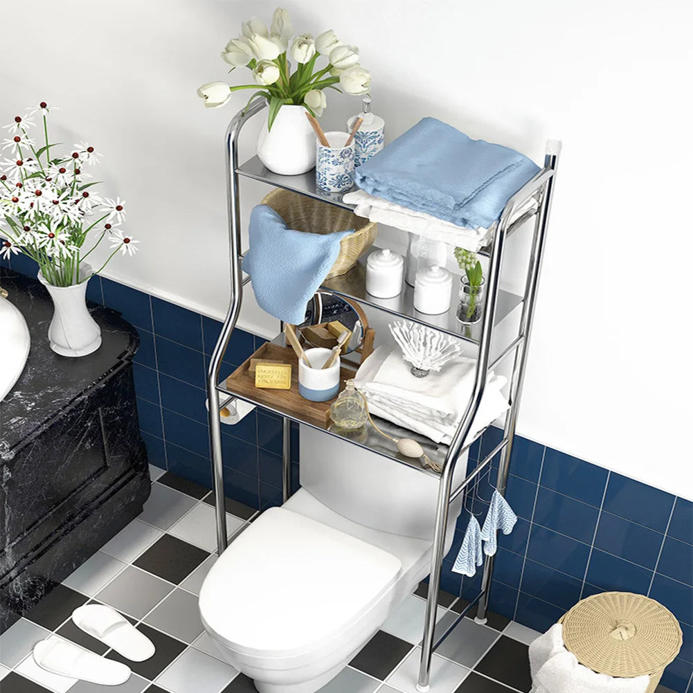 Studyset Over Toilet Storage Shelf 2-Tier Freestanding Metal