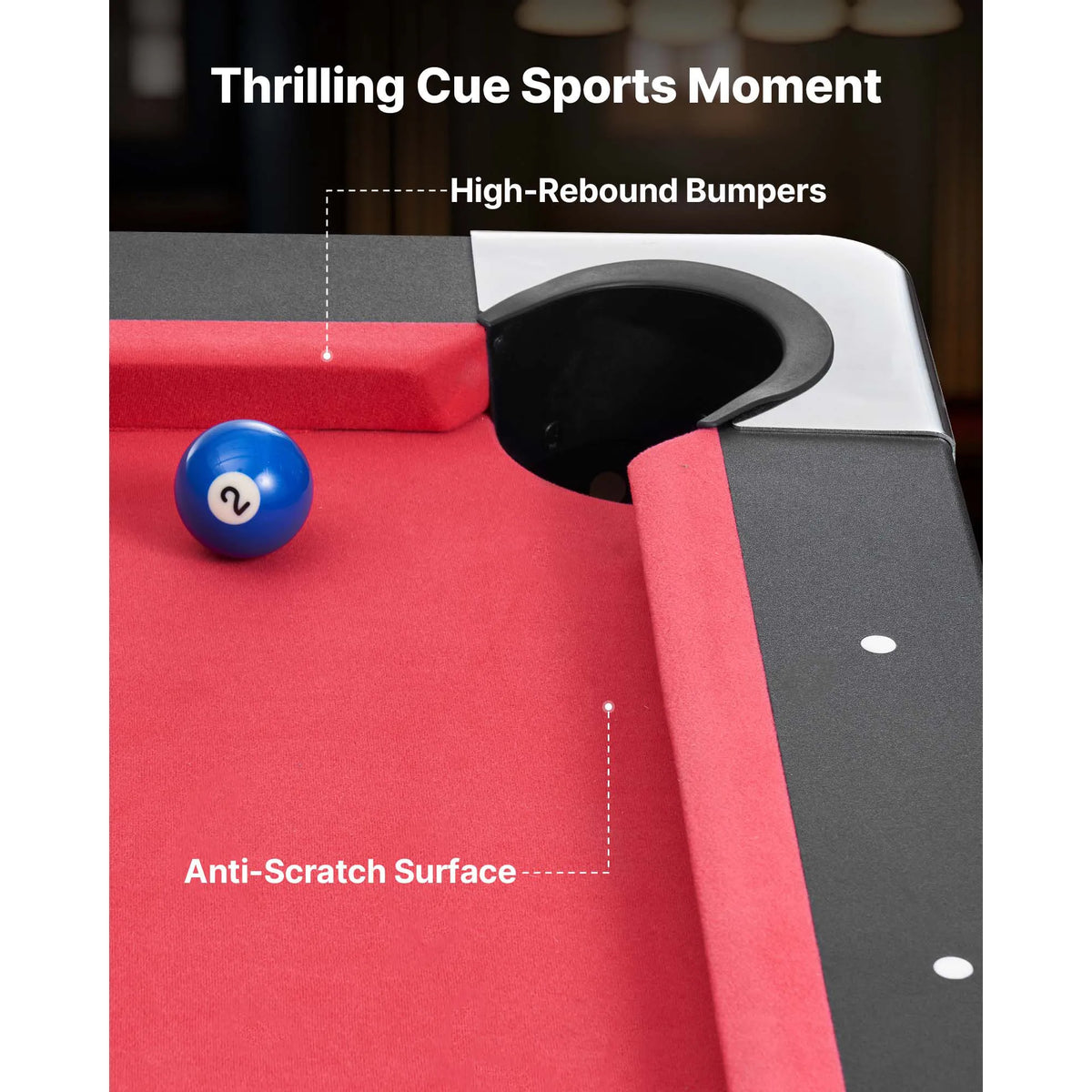 SucceBuy Adjustable Pool Table Game Set