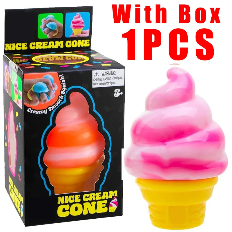 New Ice-Cream Sensory Toys Stress Relieving Blocks Pinching Relieving Puzzle Solving Venting Children Souvenir, Fun Christmas Gift, Party Favors Gifts, Prizes for Students