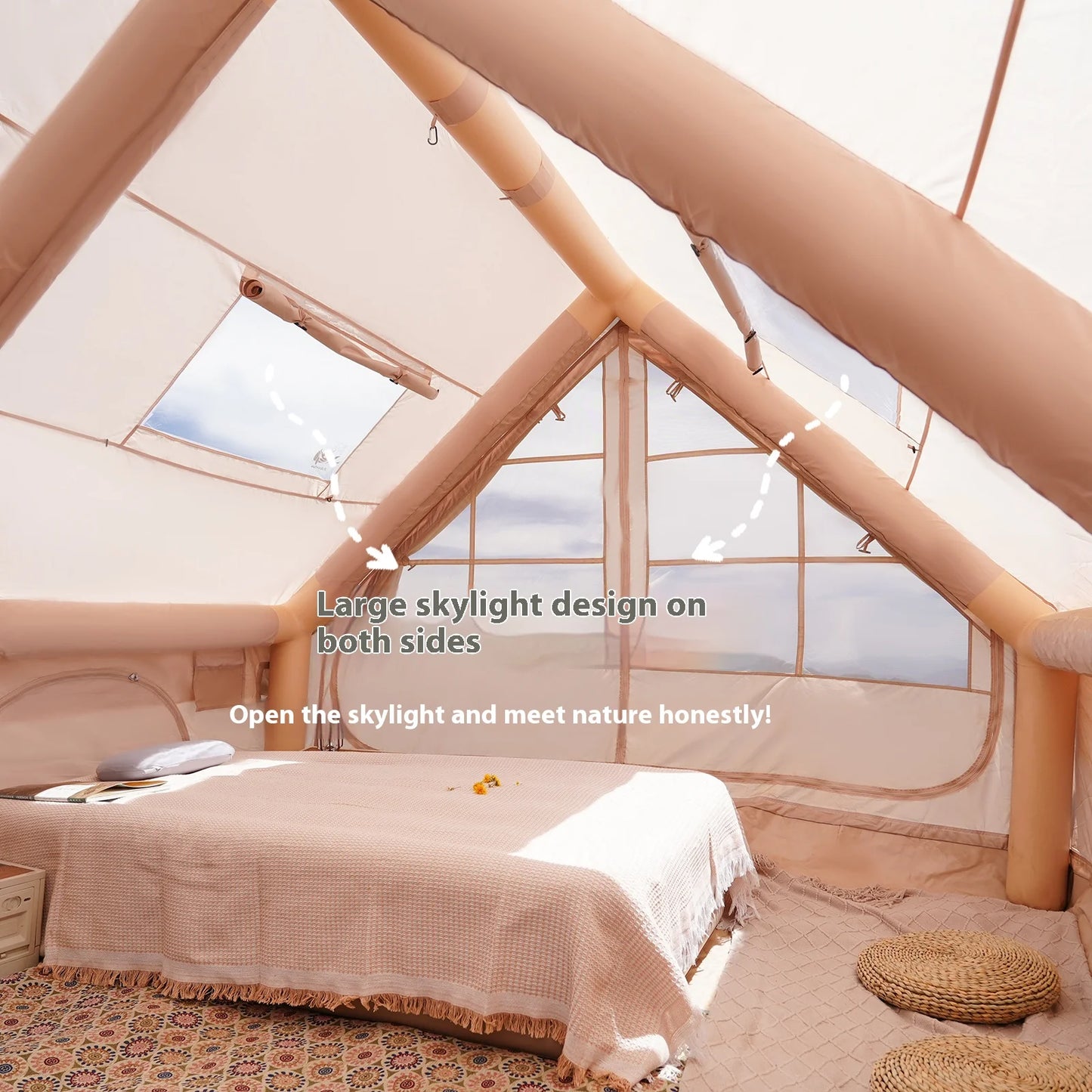 Pakicetus Inflatable Family Camping Tent 5 To 8 Person