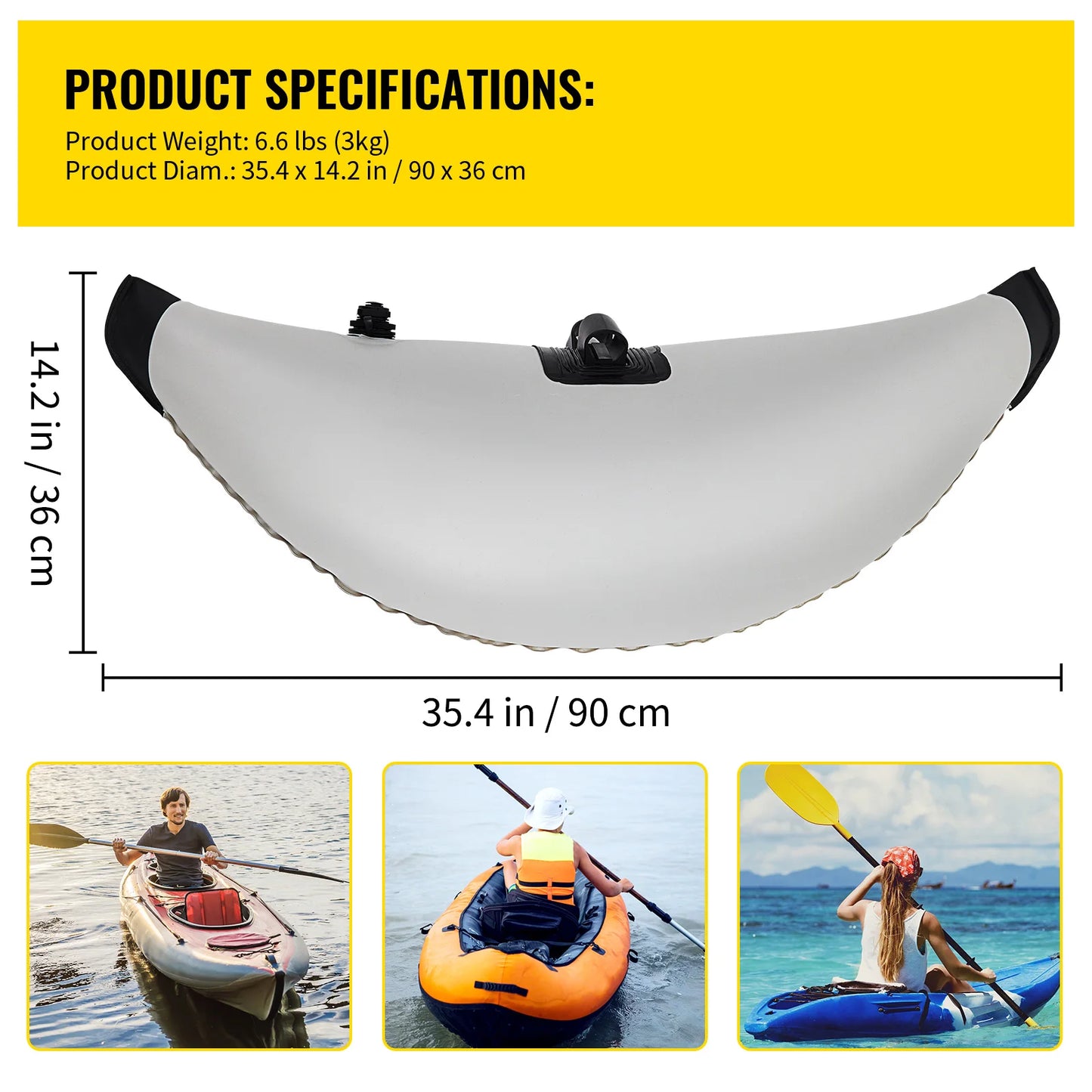 SucceBuy Inflatable Kayak Outrigger Stabilizer Kit 2 Pack