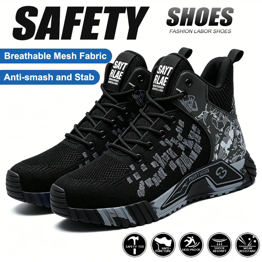 Mens Steel Toe Stab Resistant Work Boots