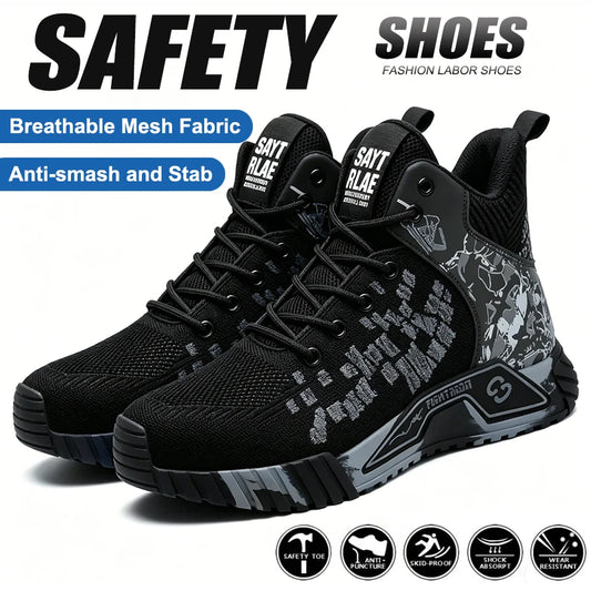 Mens Steel Toe Stab Resistant Work Boots