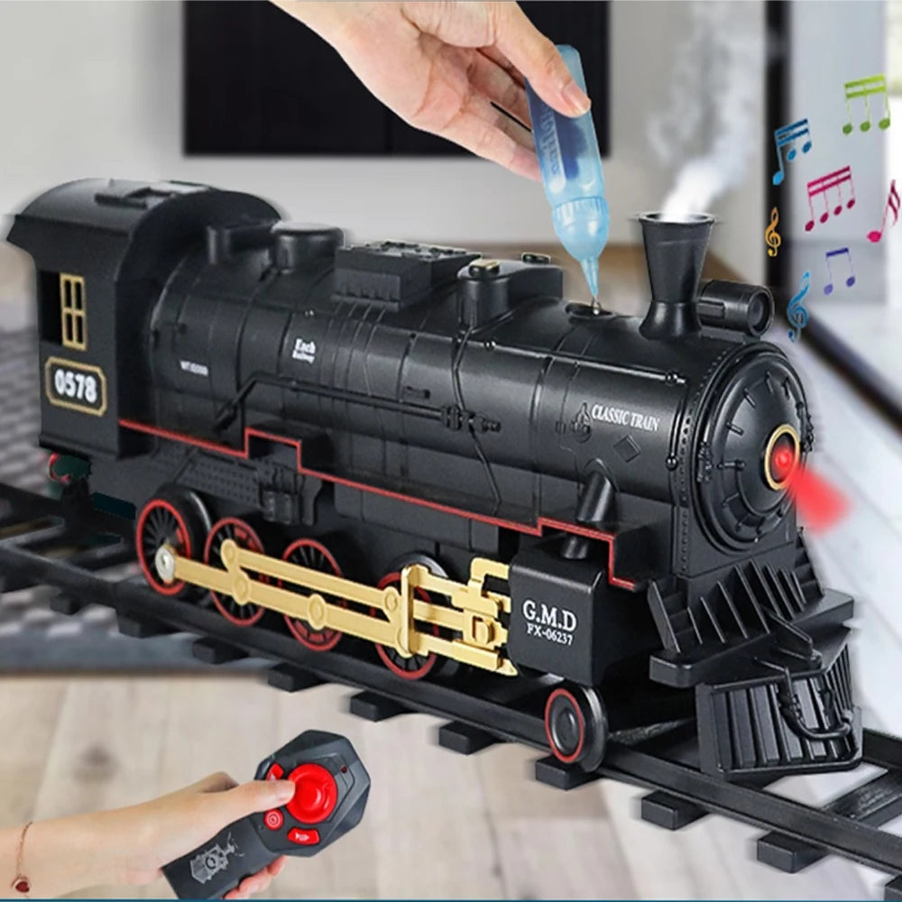 Xiaobella Remote Control Retro Steam Train Toy