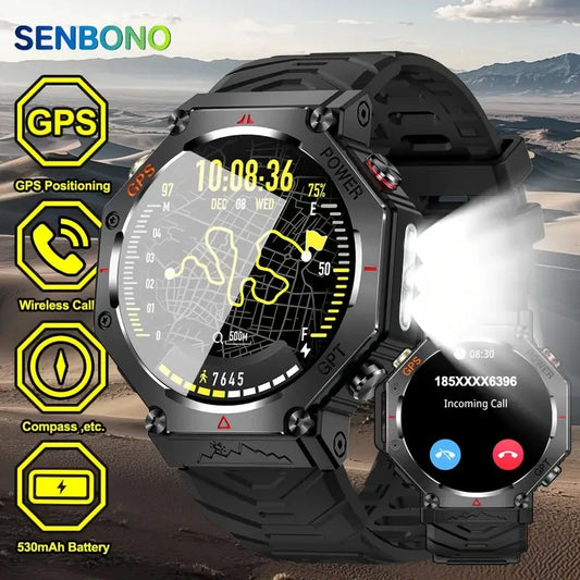 SENBONO GPS Smartwatch for Men Bluetooth Call AI GPT