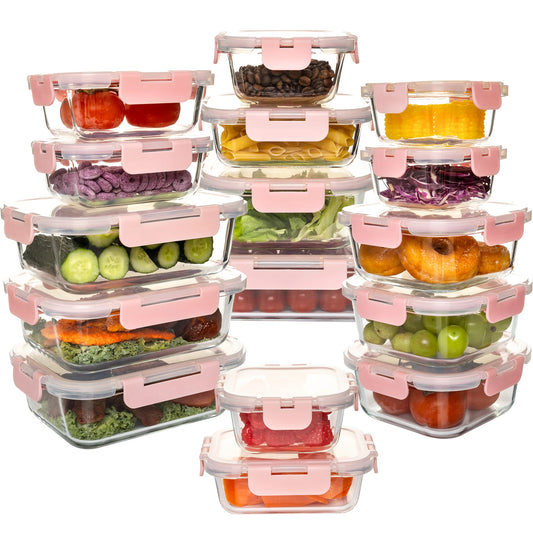 Glass Storage Containers Set, Leakproof Airtight