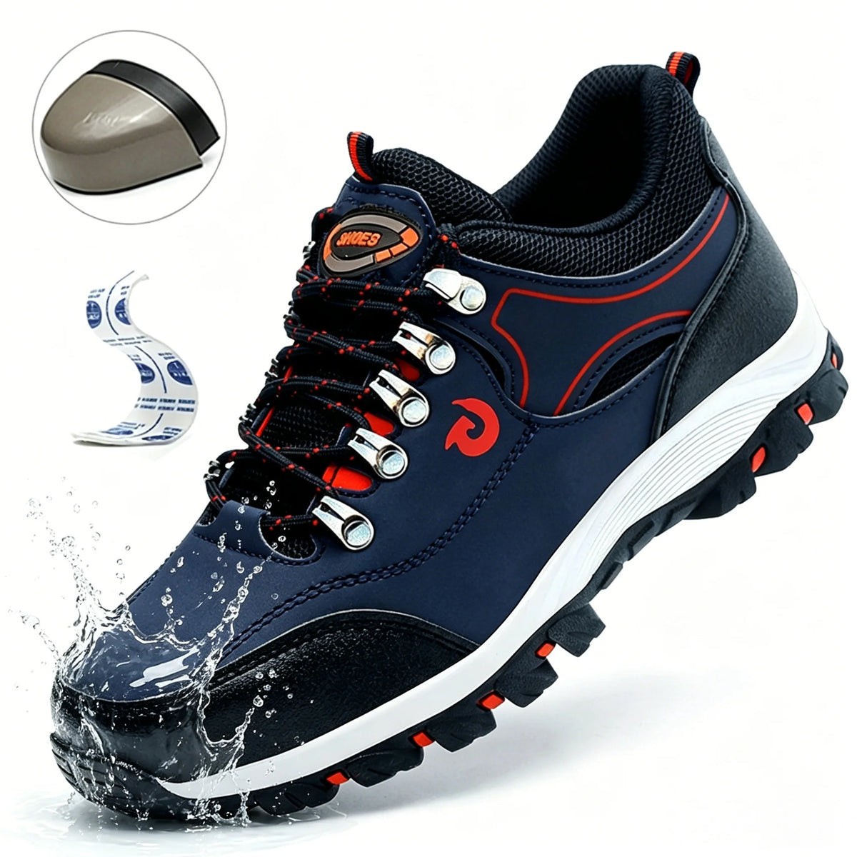 Manlegu Men Breathable Steel Toe Work Boots