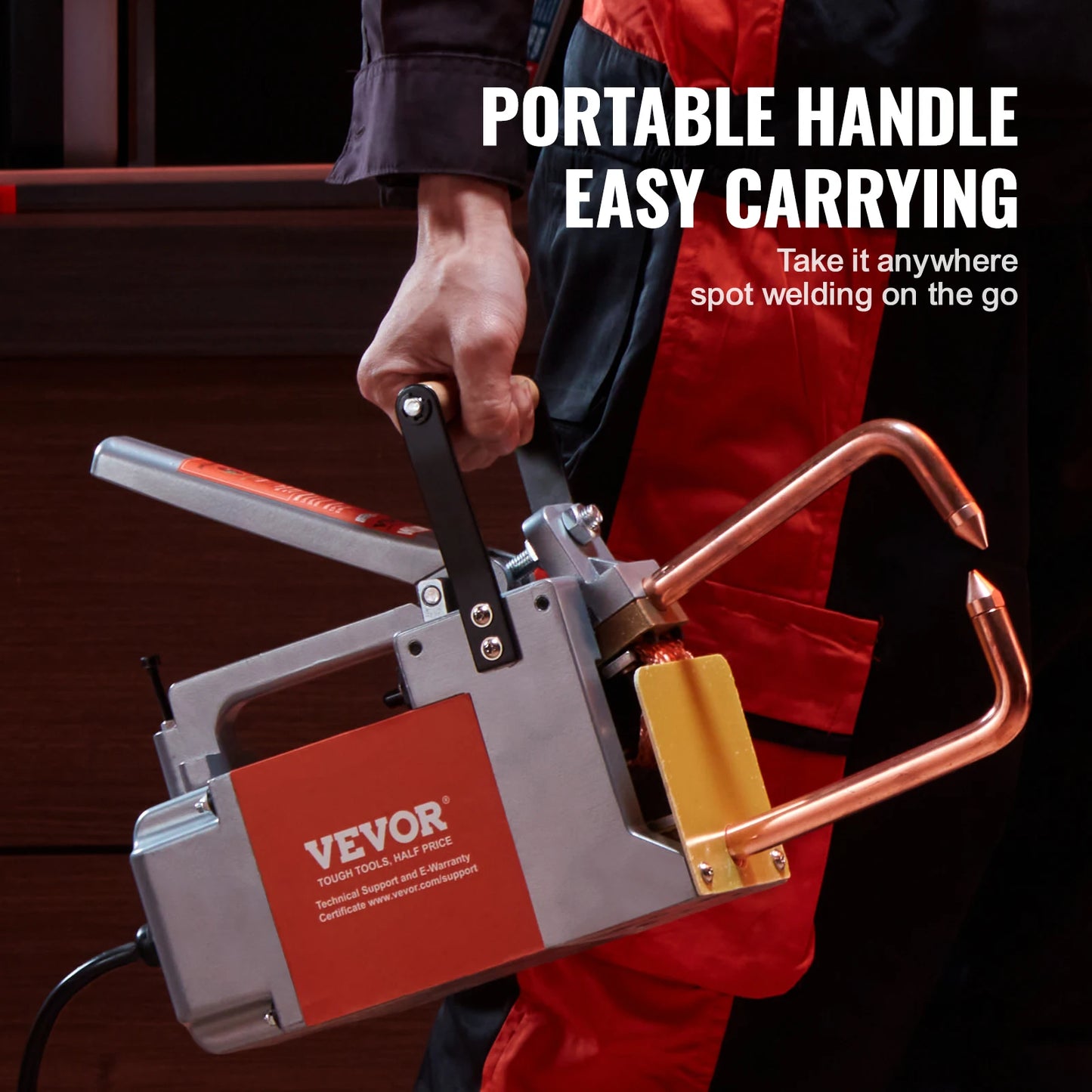 SucceBuy Portable Spot Welder 8KVA Handheld Welding Tip Gun Metal Sheet Spot Welding Machine for Stainless Steel Aluminum Sheet
