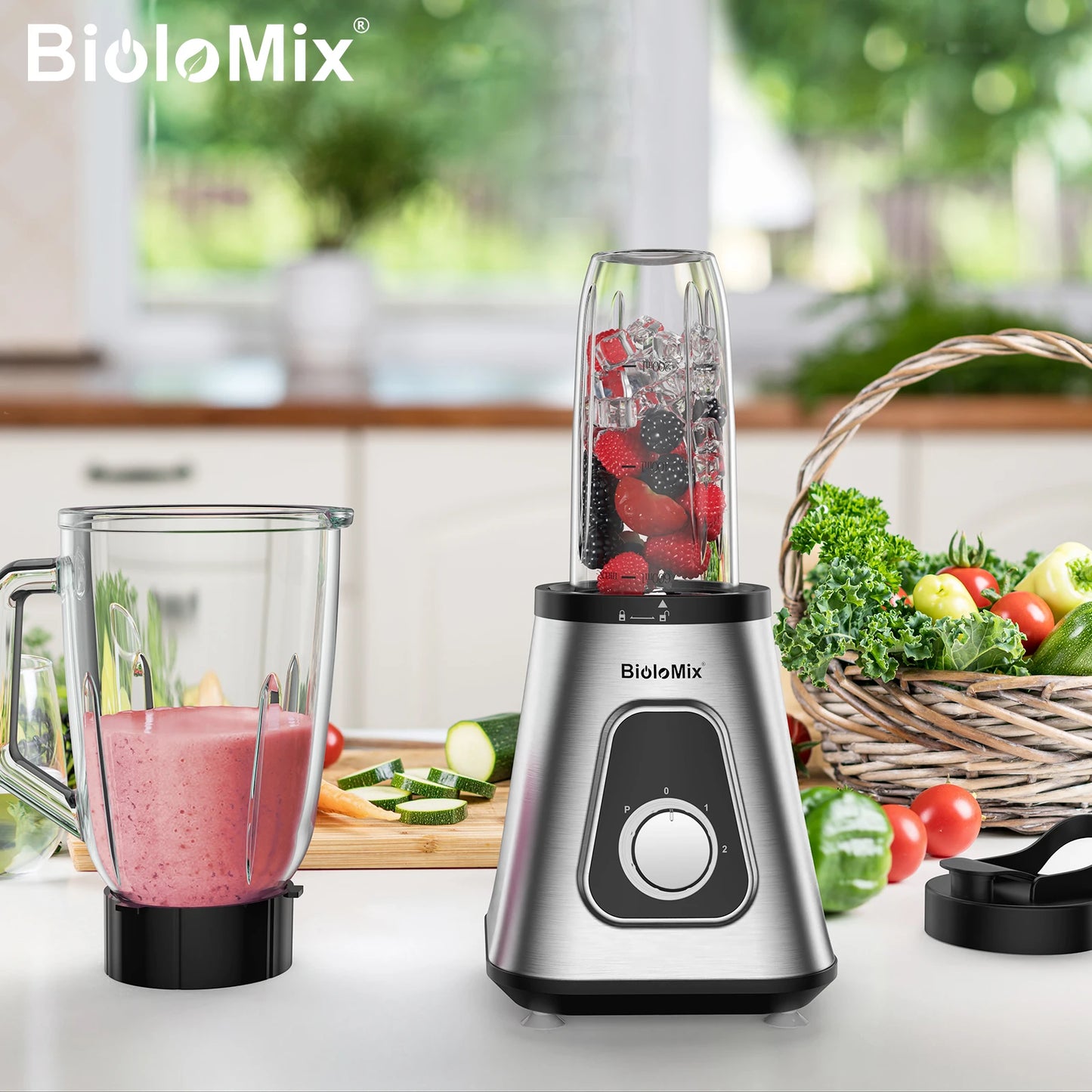 Biolomix 1300W Personal Blender Glass Jar