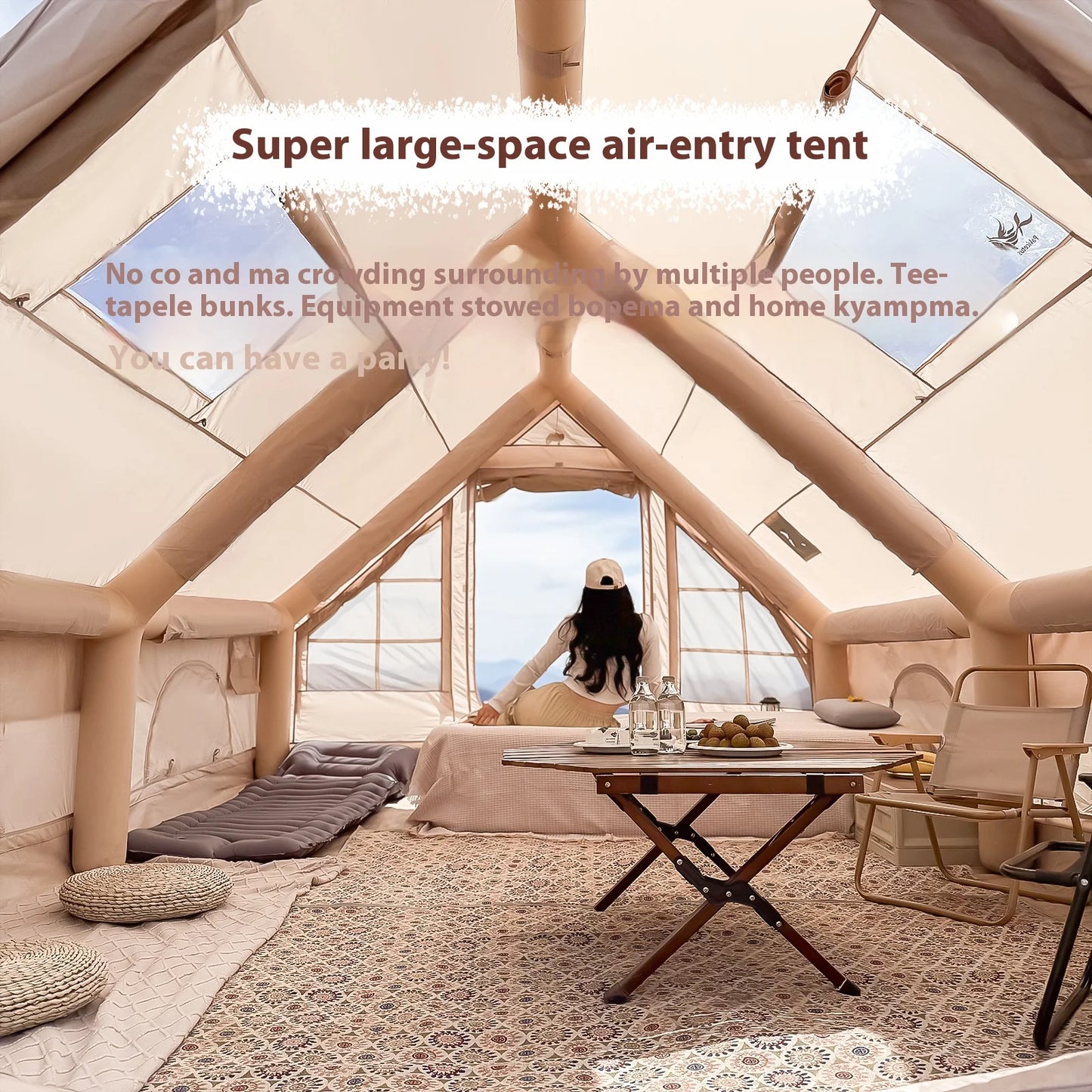 Pakicetus Inflatable Family Camping Tent 5 To 8 Person