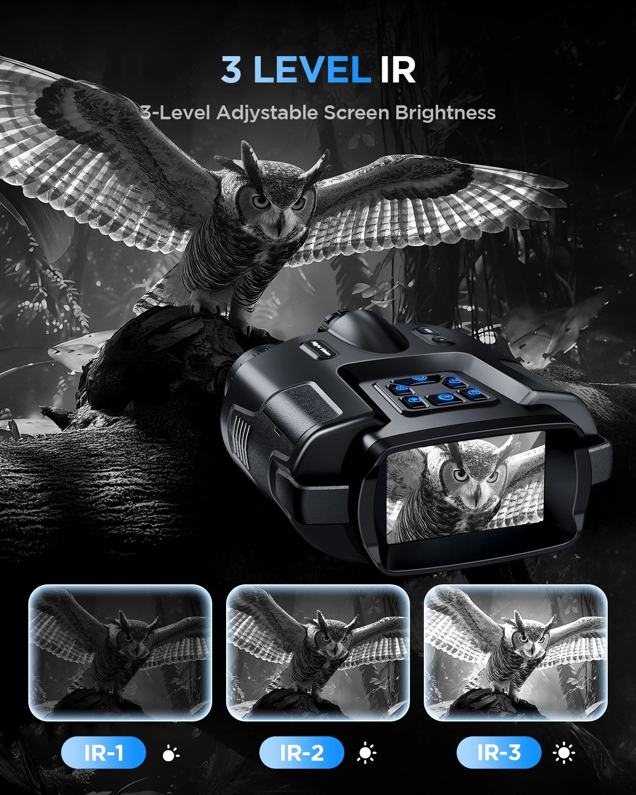 Letcmoi 4K Night Vision Binoculars With 8x Digital Zoom