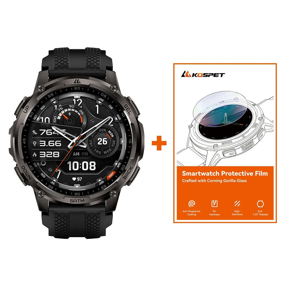 Kospet Tank T4C Smartwatch Outdoor Rugged GPS