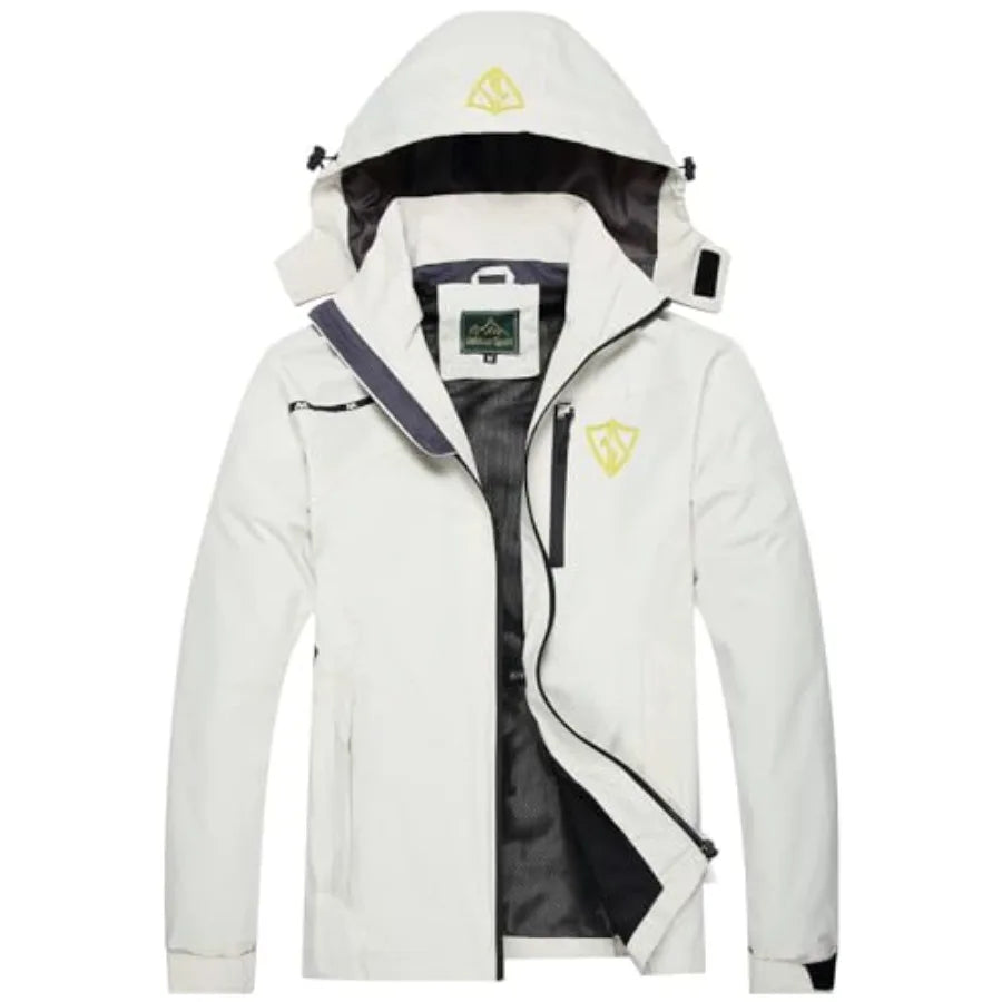 Mens Windproof Jacket Waterproof Lightweight Mountain Sport Jacket for Men Hooded Windbreaker Raincoat
