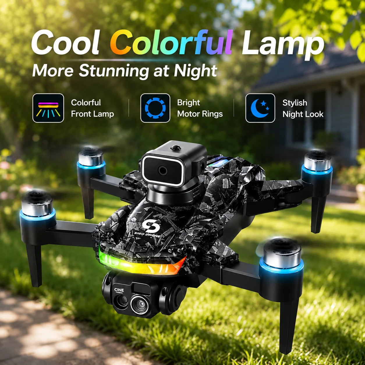 ZNLYRION RC Drone With Brushless Motors And Dual HD Camera