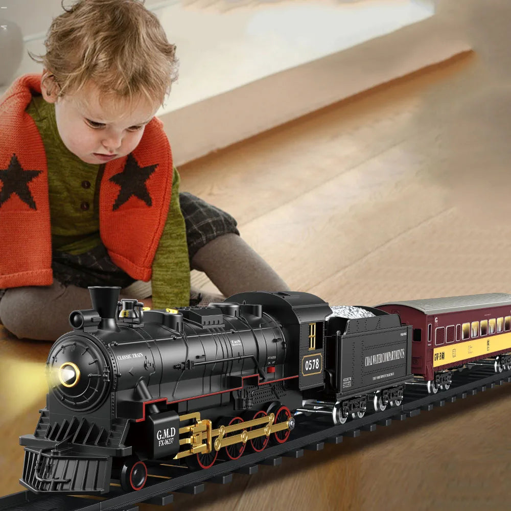 Xiaobella Remote Control Retro Steam Train Toy