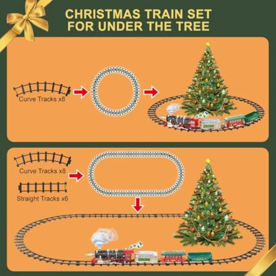 OLOEY Remote Control Train Set With Lights And Sounds