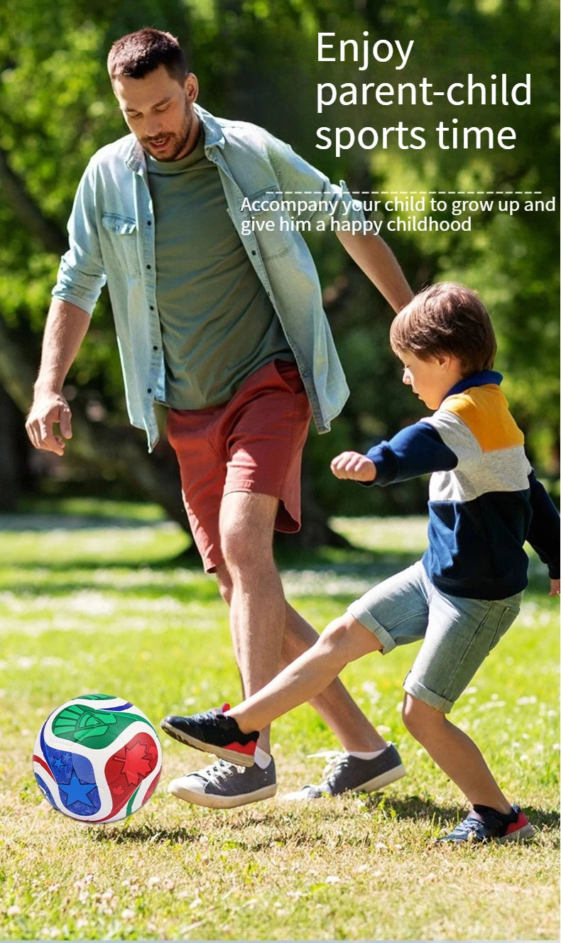 Durable PU Soccer Ball Size 5, Seamless Match Football with Wear-Resistant Cover for Training and Game