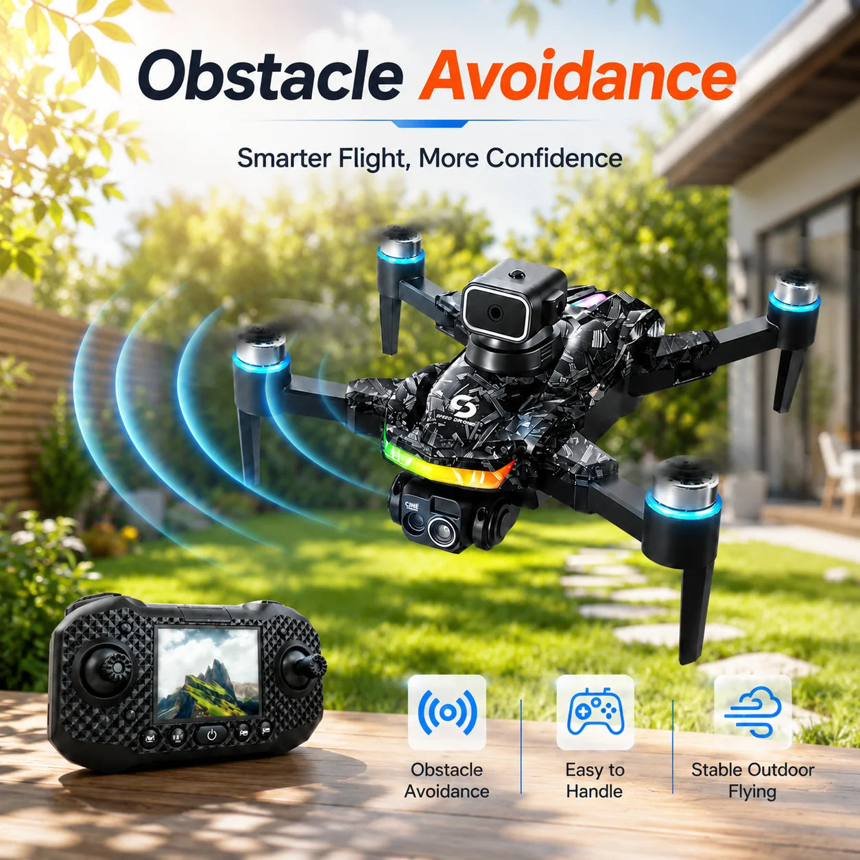 ZNLYRION RC Drone With Brushless Motors And Dual HD Camera