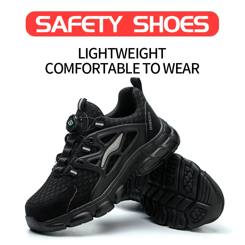 Men Steel Toe Safety Shoes Anti Puncture Anti Slip