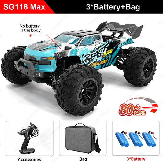 SG116 MAX 1:16 High Speed Drift Racing Car 80KM/H Brushless Motor 4WD SG316 MAX RC Off Road Car Monster Trucks Toy For Kids Gift