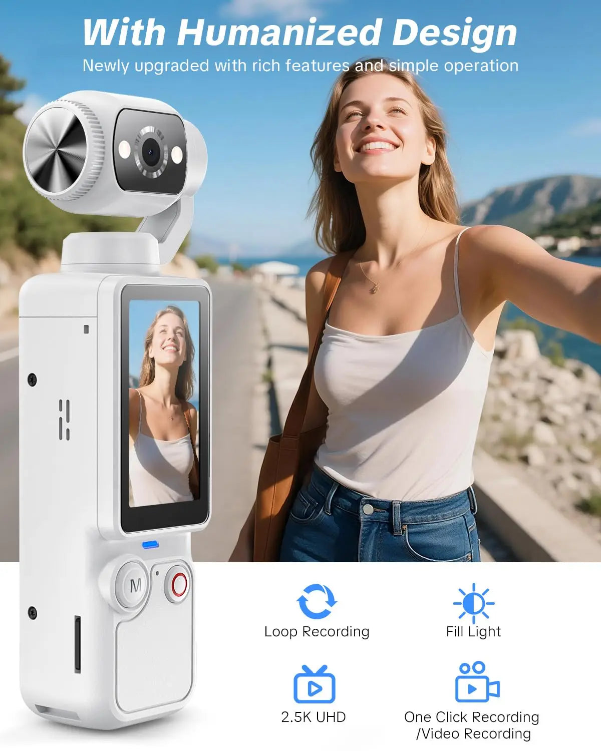 WO Portable 1MP Camera 4K Video And 16x Zoom