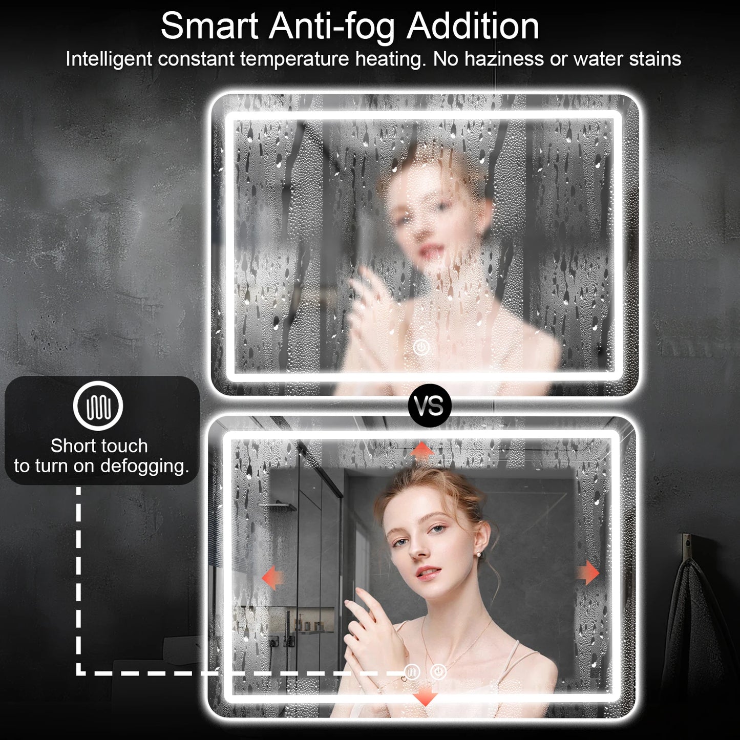 MYGIIVOVO LED Bathroom Mirror With Dimmable Lights