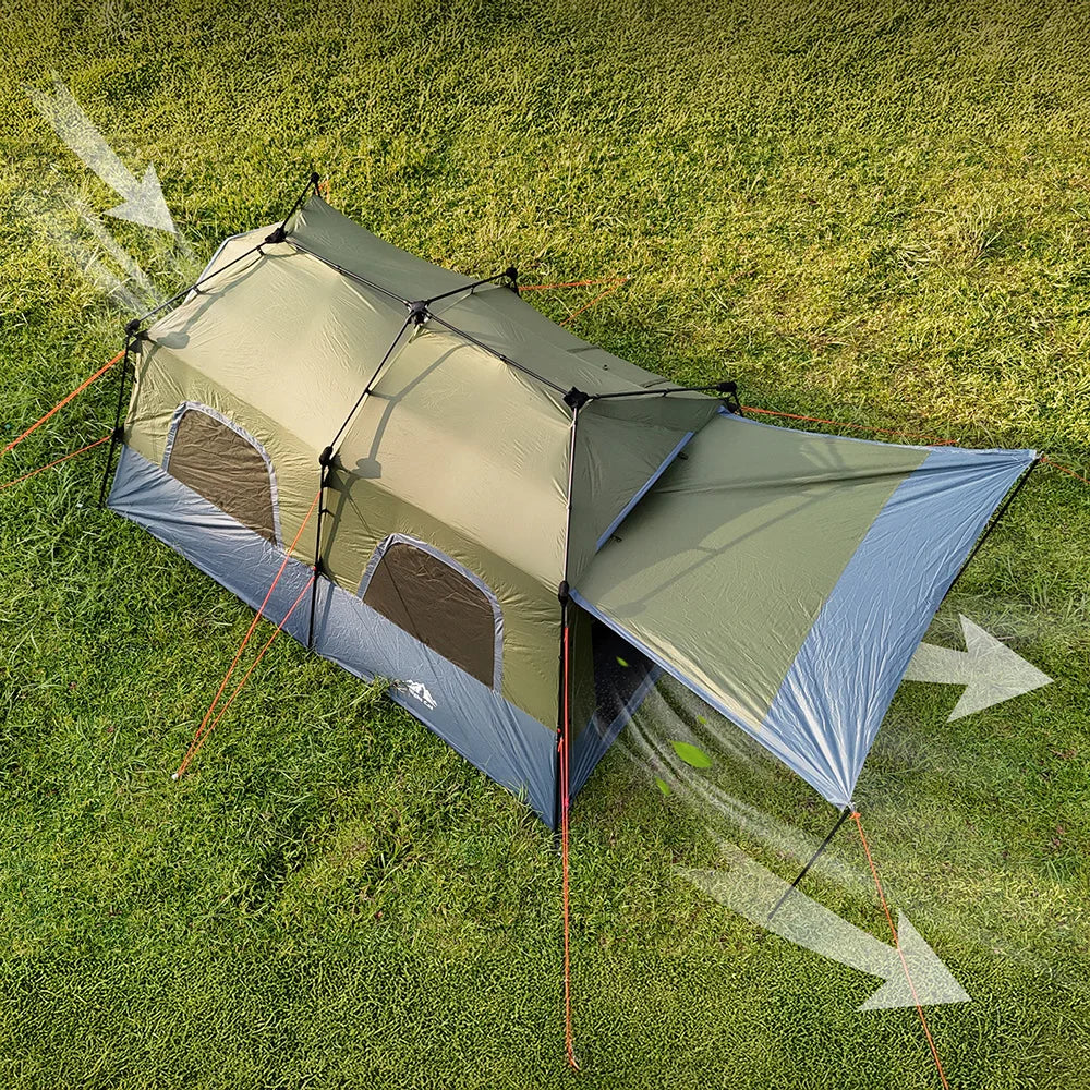 Night Cat 8 Persons Camping Tent: Large Waterproof Instant Cabin Hot Tent with Canopy and Stove Jack for Family Glamping Camping Hiking Picnic