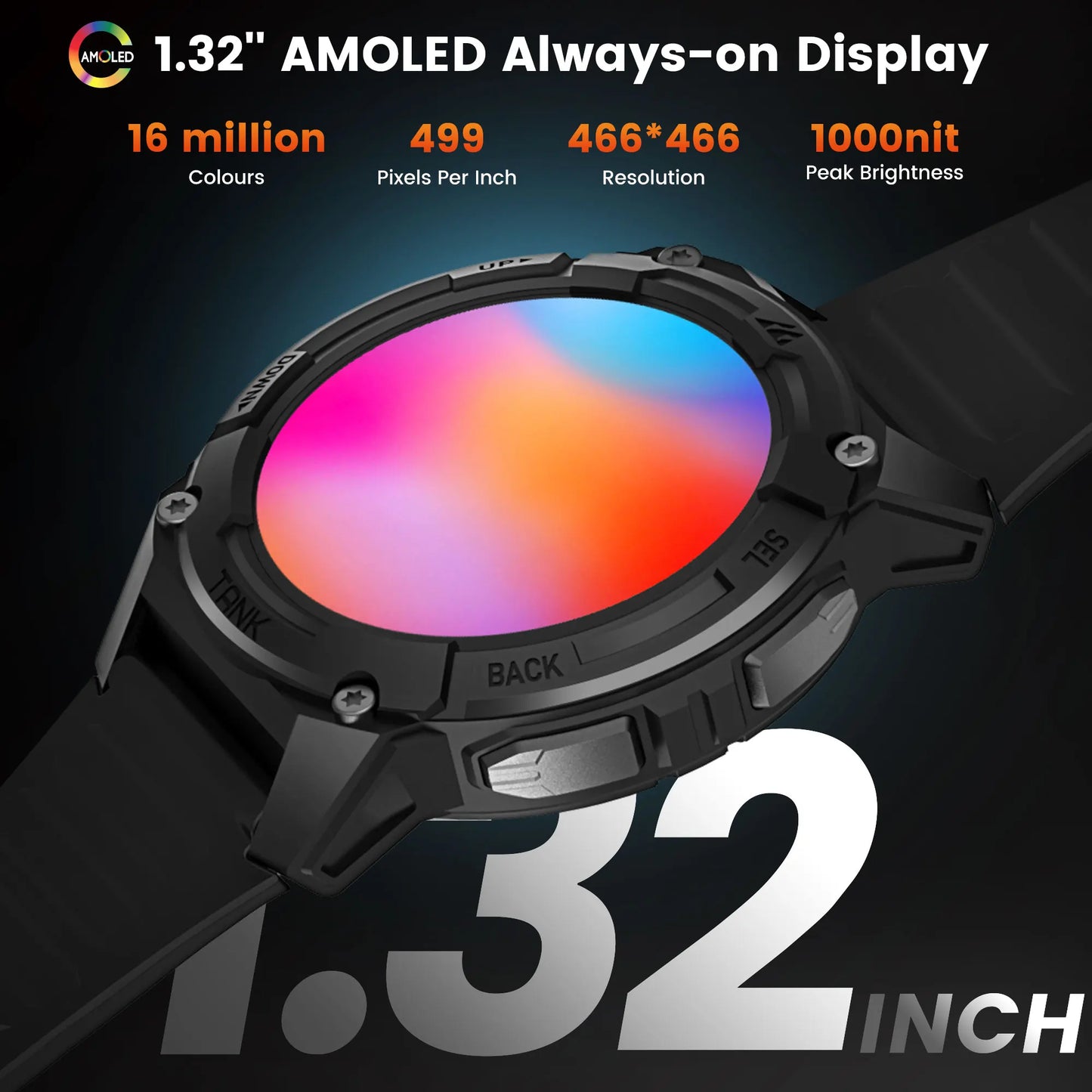 KOSPET Tank S2 GPS Smartwatch For Women AMOLED IP69K