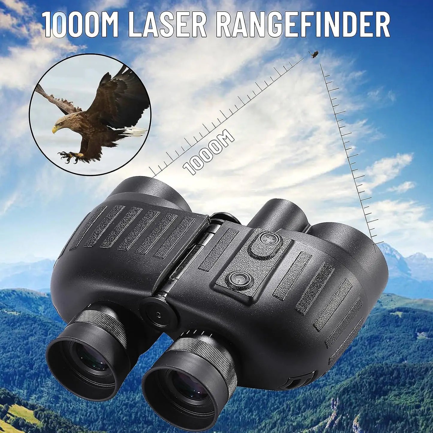 GOYOJO Marine Binoculars With Rangefinder And Compass