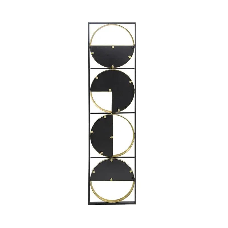 47.2" Modern Metal Beaded Black Wall Mirror for Bedroom, Living Room & Entryway Decor