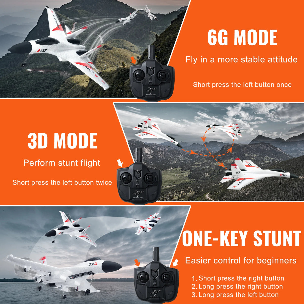 SucceBuy Remote Control RC Glider Airplane Toy