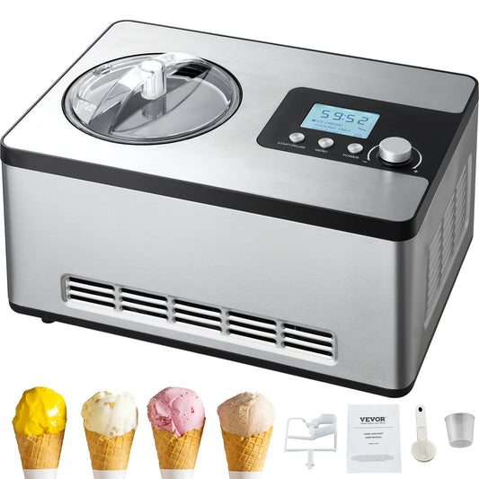 SucceBuy Automatic Ice Cream Maker With Compressor