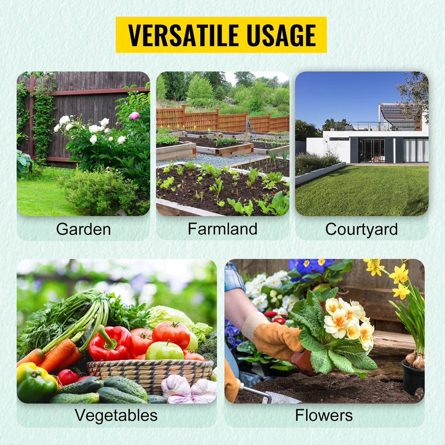 SucceBuy Walk-in Tunnel Greenhouse Galvanized Frame & Waterproof Cover 15x7x7/10x7x7/20x10x7/12x7x7 ft Greenhouses & Cold Frames
