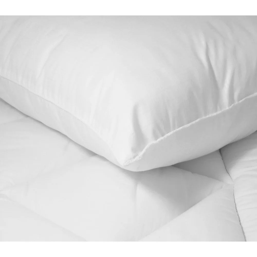 Comfort Complete Bed Pillow Standard Queen Size 2 Pack Set of Two Premium Support Pillows for Sleeping