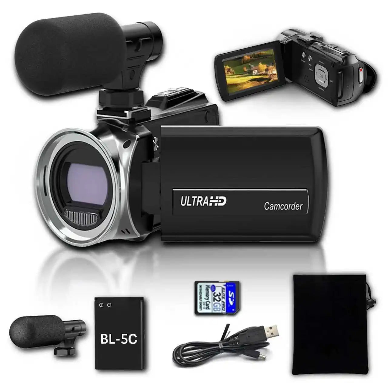 4K Handheld DV Camera 48MP For Vlog Recording