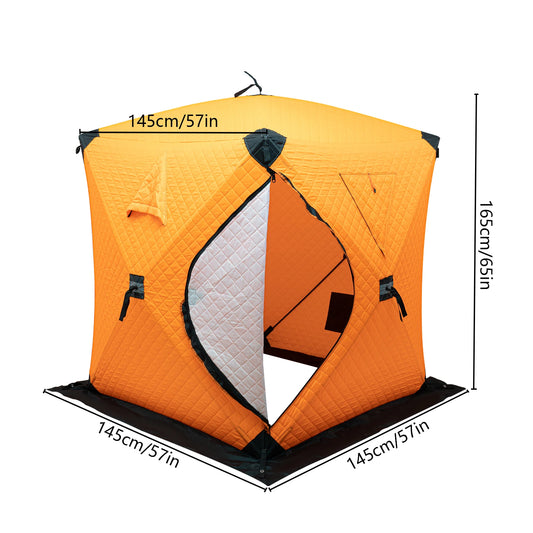 Outdoor Ice Fishing Tent, Portable Fishing Shelter Snow Tent, Pop Up Travel Tent,  Multifunctional Camping Supplies 210D Oxford Cloth for Parks,Backyards, Snowfields