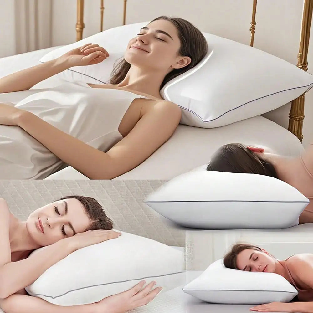 Deluxe 5 Star Hotel Quality Pillows, King Bed Size - Deep Sleep Neck Support Pillow, Hypoallergenic Inserts, Down Altemative Pillow,Cervical Pillows For Bed, Mother Day Gift,Living Room & Bedroom Decor,Spring Home Refresh