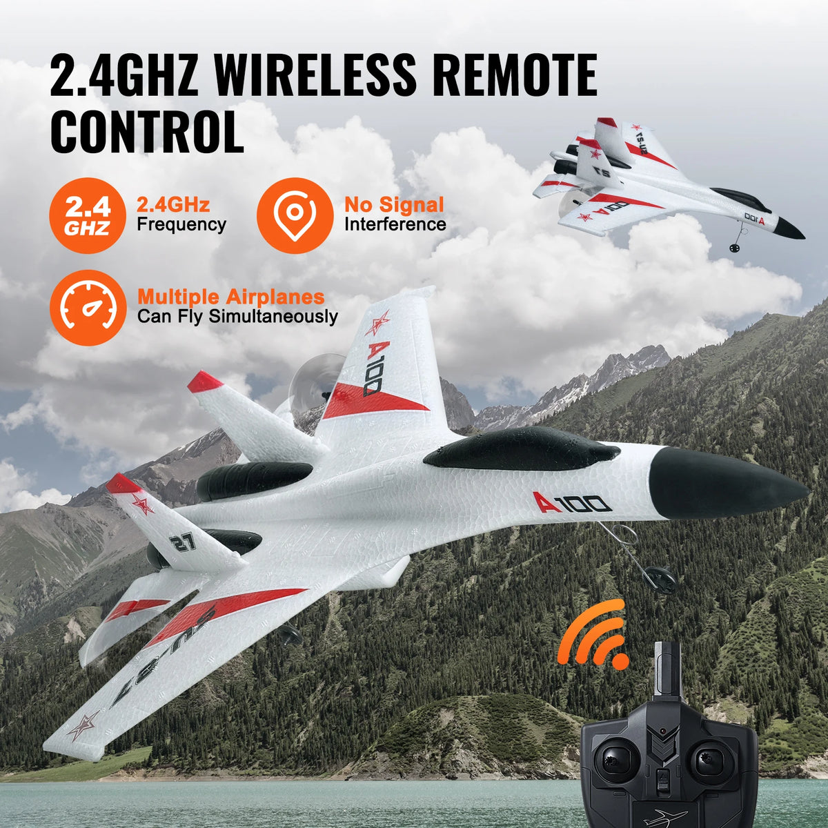 SucceBuy Remote Control RC Glider Airplane Toy
