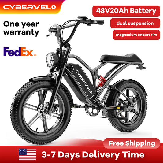 Cybervelo 1000W Electric Fat Tire Dirt Bike
