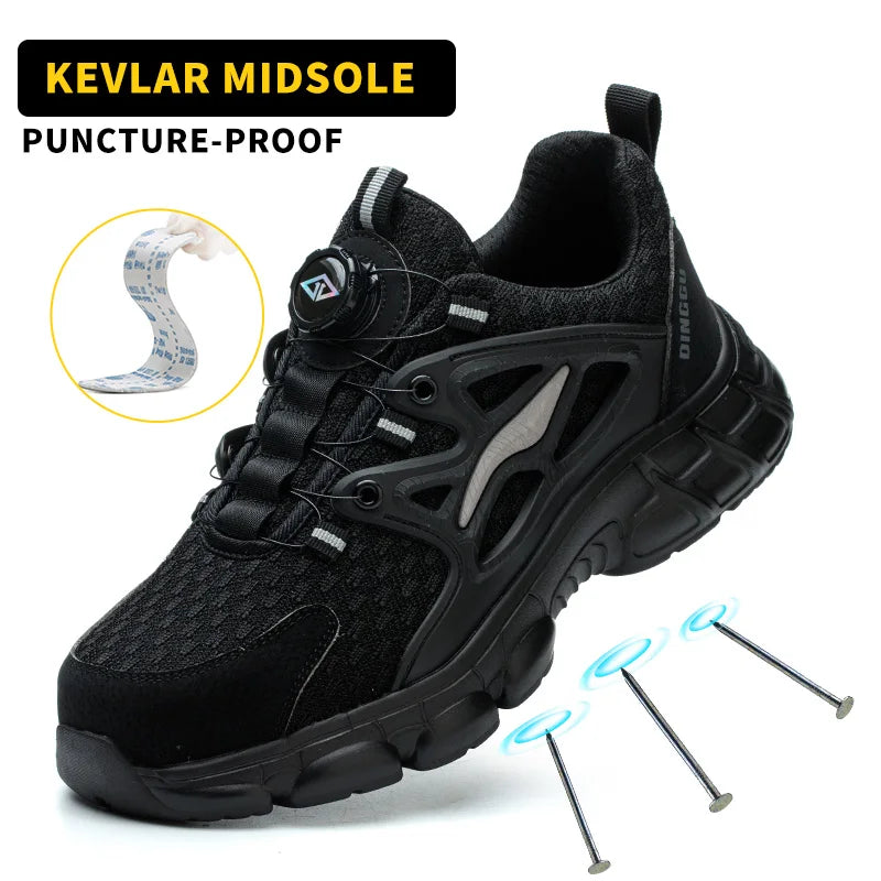 Men Steel Toe Safety Shoes Anti Puncture Anti Slip