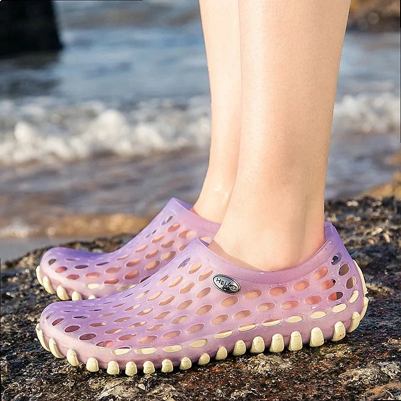Men Vacation Beach Sandals Unisex Travel Leisure Slippers Outdoor Wading Shoes Women Large Size Light Aqua Garden Shoes