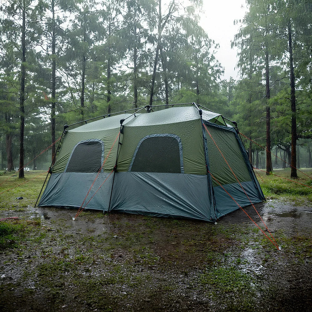 Night Cat 8 Persons Camping Tent: Large Waterproof Instant Cabin Hot Tent with Canopy and Stove Jack for Family Glamping Camping Hiking Picnic