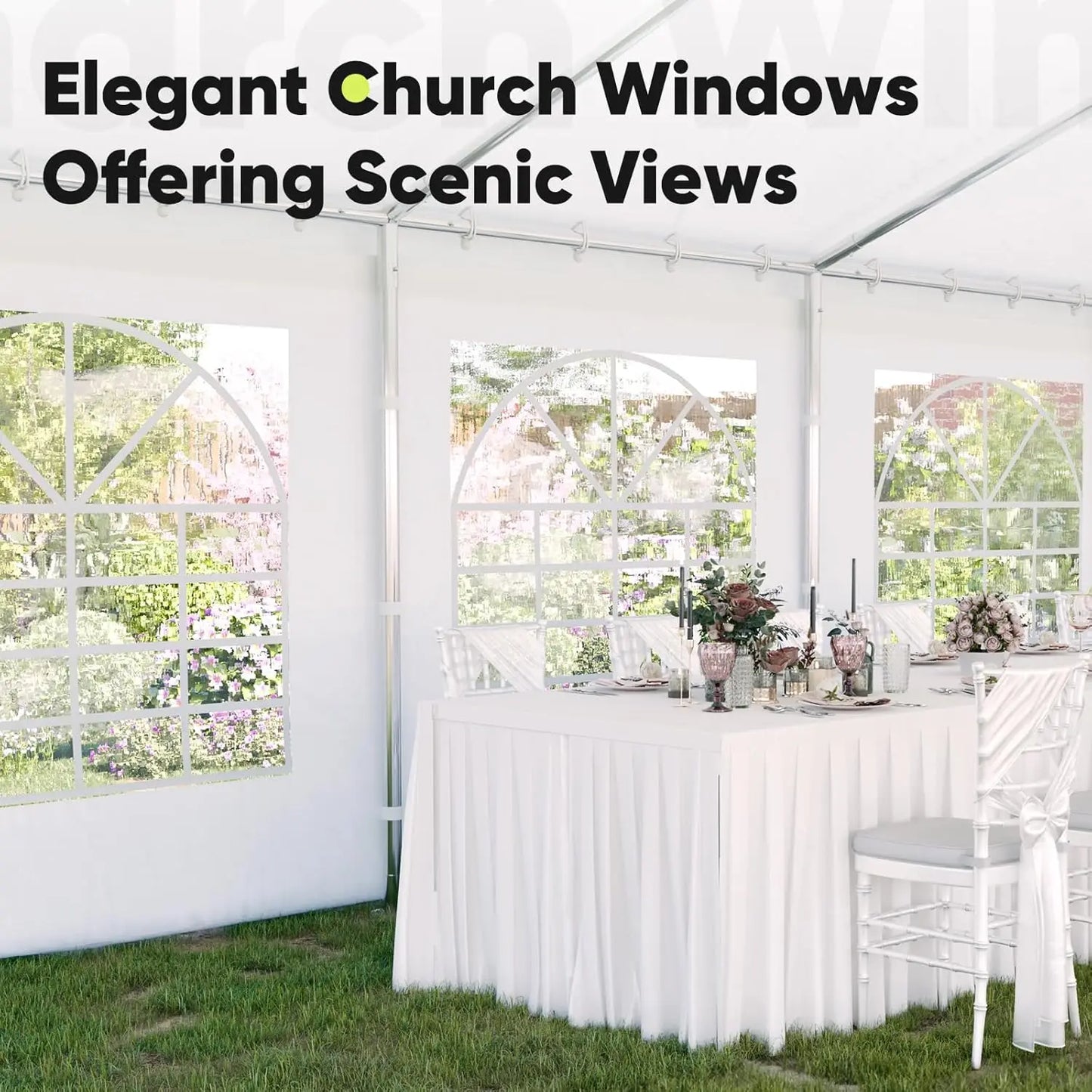 Party Tent Heavy Duty Outdoor Canopy Tent Wedding Event Shelter BBQ Wedding Tents for Parties with Storage Bags, Custom