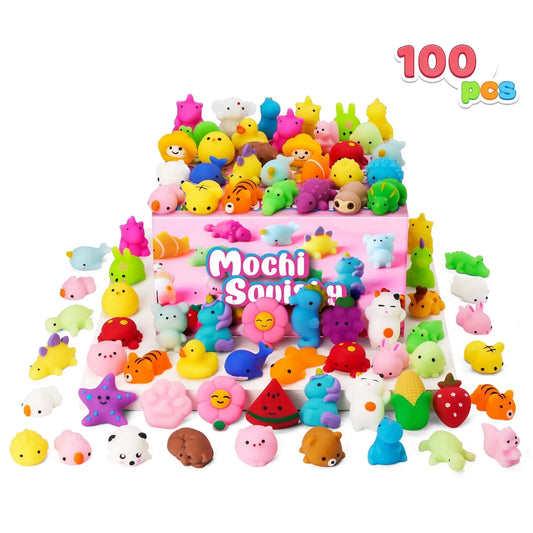Joyfy Mini Mochi Squishies Assorted Animals and Fruits