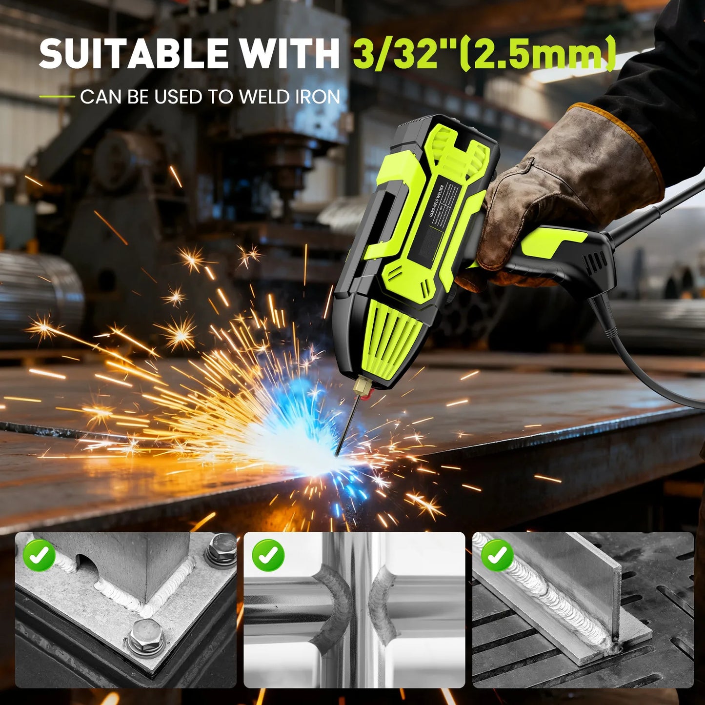 TaskStar Portable Welding Machine 110V, IGBT Inverter Handheld Stick ARC Welder 20-200Amp