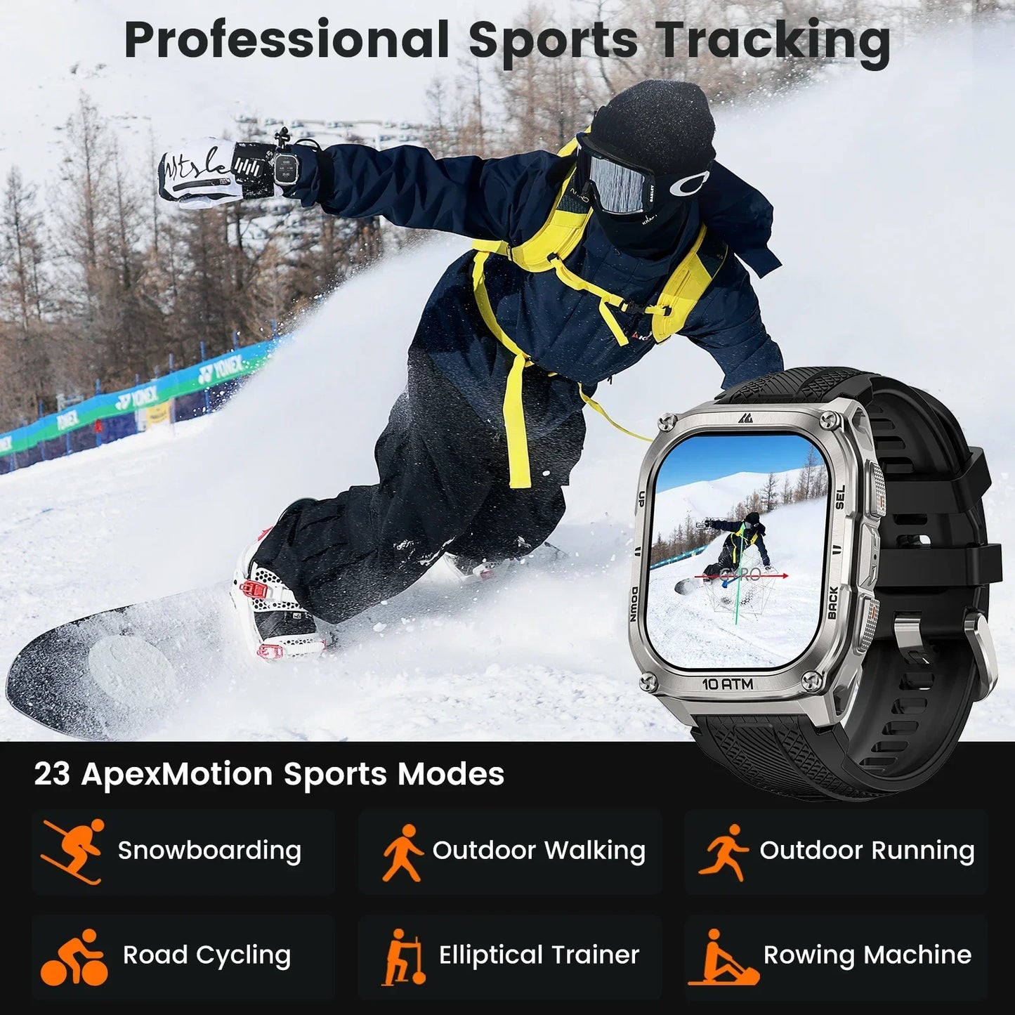 KOSPET Tank M4 Smartwatch GPS 10ATM Waterproof