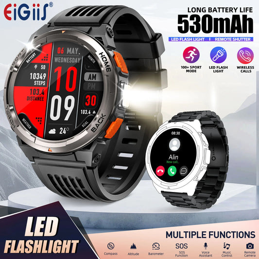 EIGIIS KE5 Smartwatch 3ATM Waterproof With Compass Barometer