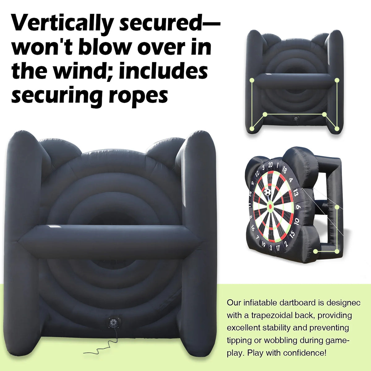 10FT Heavy-Duty Inflatable Soccer Darts Game Set, Giant Kick Darts Board with Velcro Balls for Outdoor Party, Backyard BBQ, Family Reunion & Team Building Competition